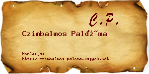 Czimbalmos Palóma névjegykártya